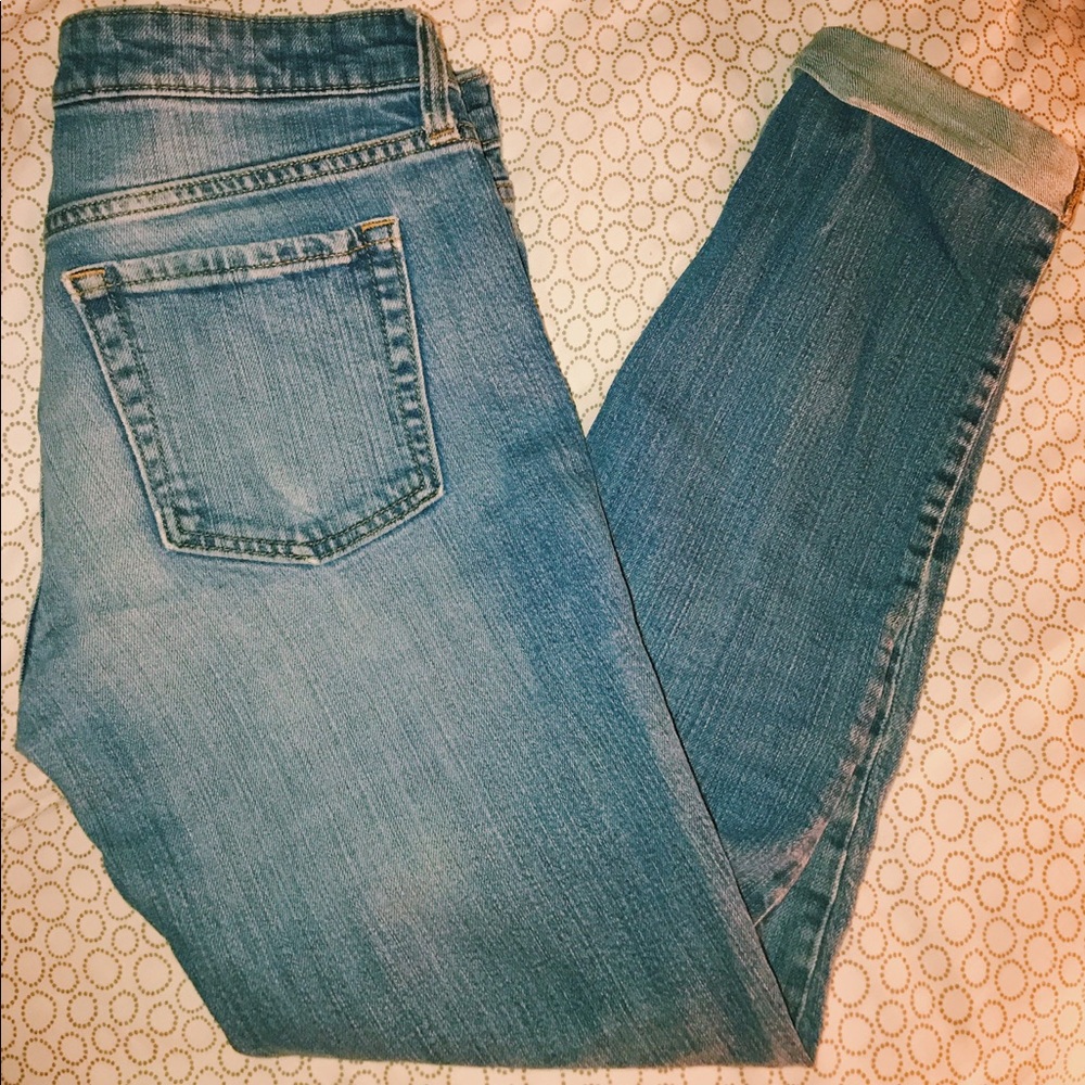 old navy blue wash boyfriend jeans